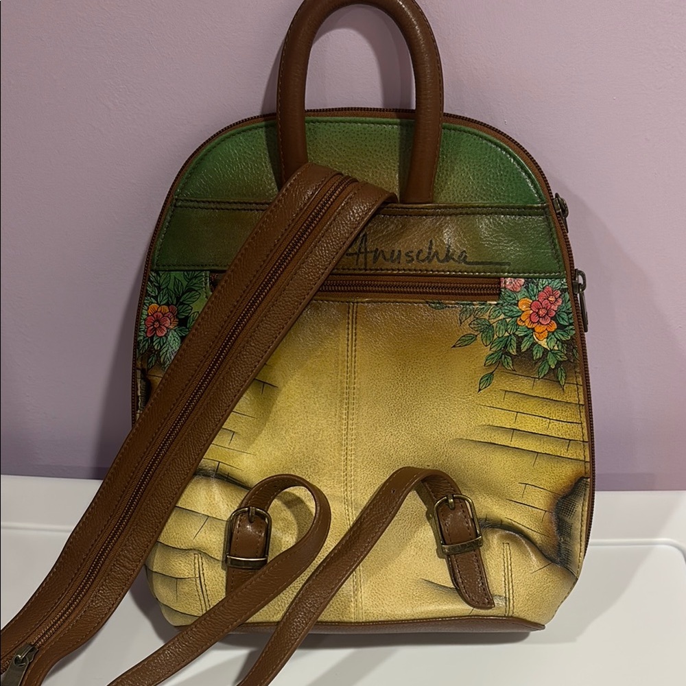 Floral Bicycle Print Backpack - Picture 2 of 2